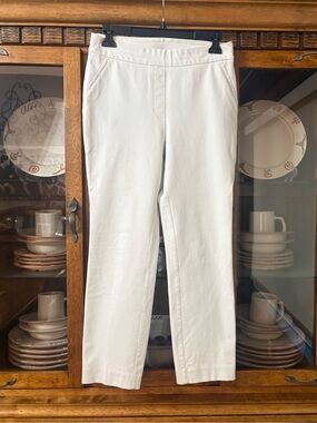 Women's White Straight Ankle Spanx Pants